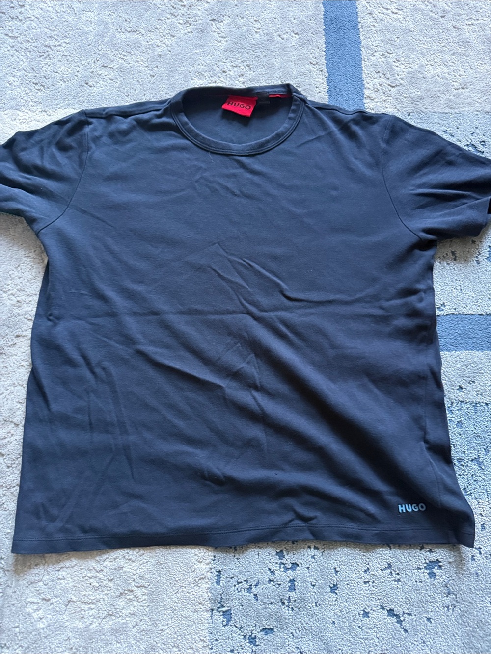 HUGO Men's Short Sleeve Crew Tee in Dark Blue